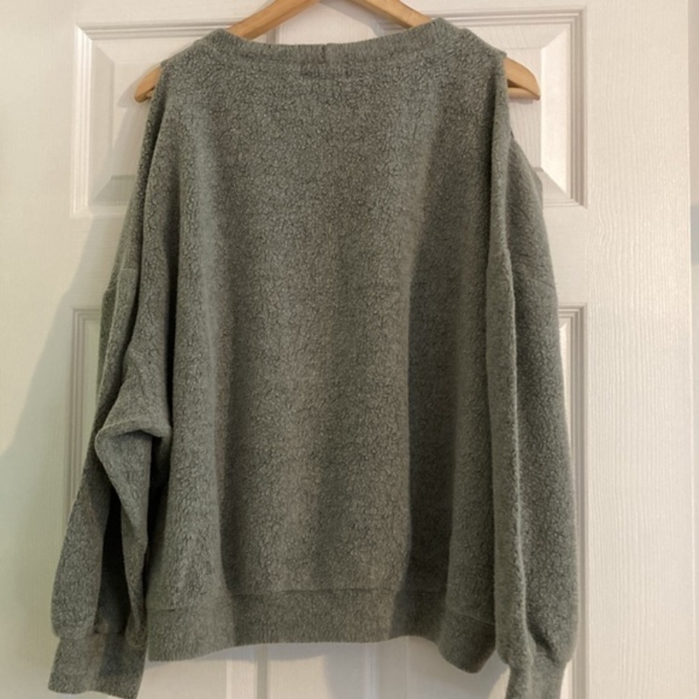 LNA‎ Embla Sherpa Sweatshirt in Elm Green XS - Picture 7 of 10